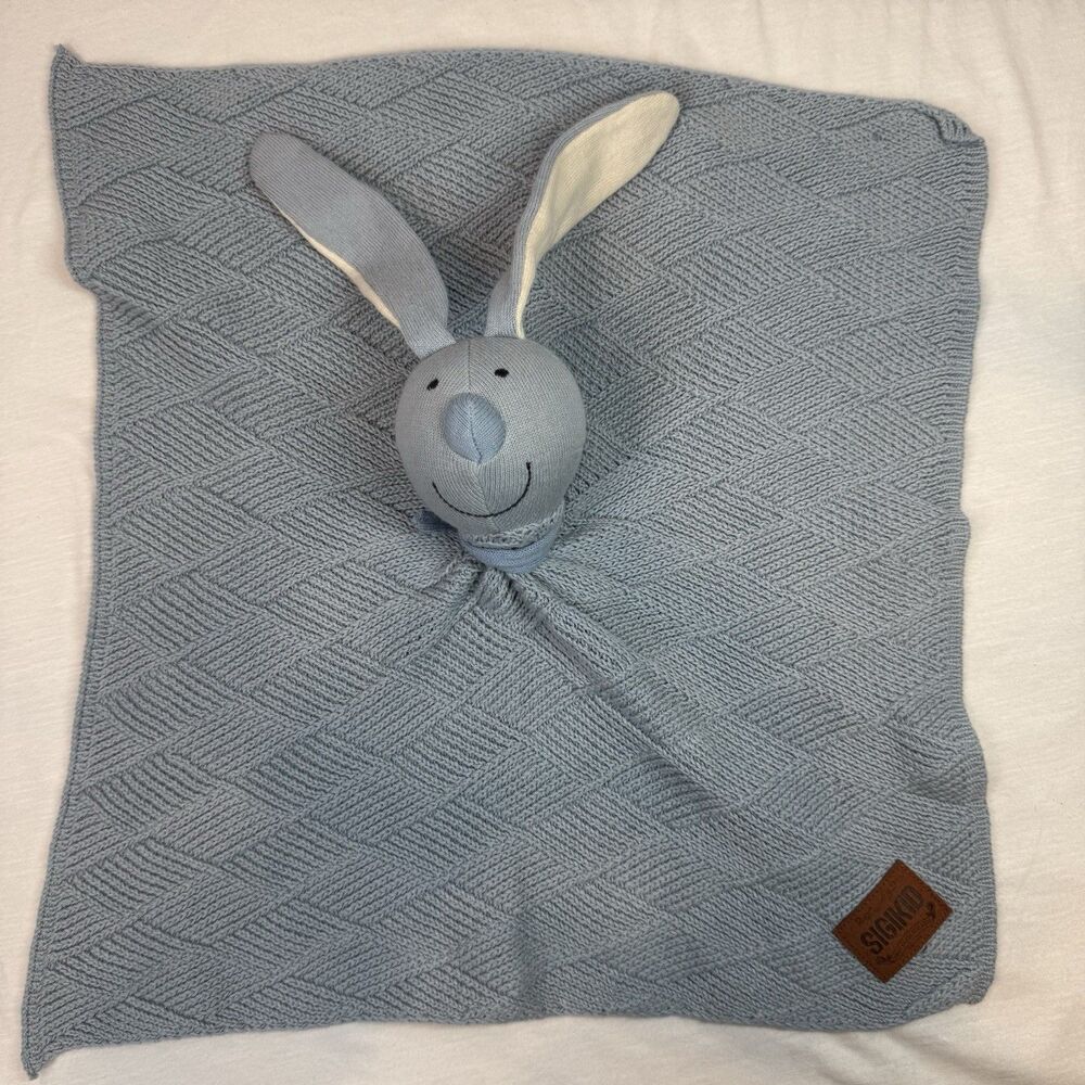 SIGIKID Bunny Rabbit Blue Comfort Toy Plush 20 Inch Baby Sleep Play Lovey